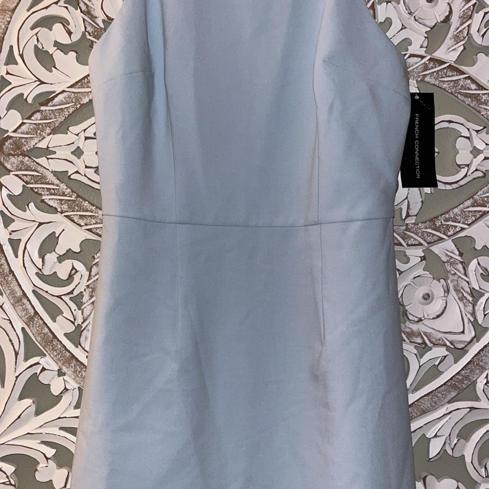 French Connection Women's Whisper Light Stretch Solid Mini Light Blue Dress sz 6 - Picture 8 of 17